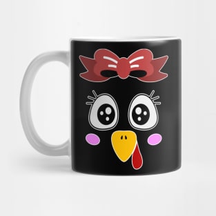 turkey face shirt for women eyelashes Mug